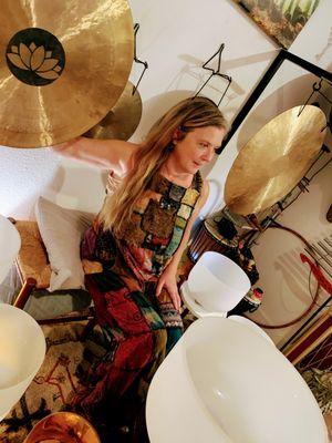 Sage, our crystal bowl musician and meditation facilitator.