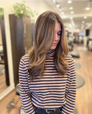 Partial Balayage and Haircut by Carolyn