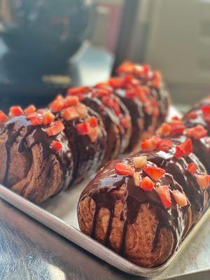 Dark Chocolate & Strawberry Filled Suprême Croissants