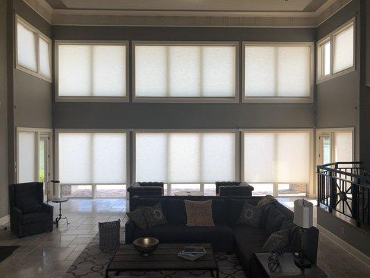 Powerview motorized honeycomb shades from Hunter Douglas