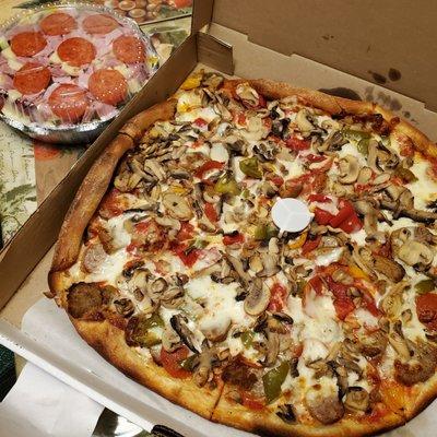 Marios special pizza & large antipasto salad (Delivered)