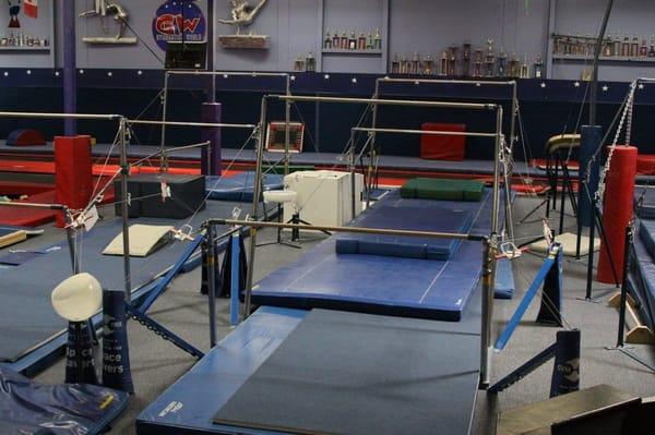 Gymnastics World's Uneven Bars area