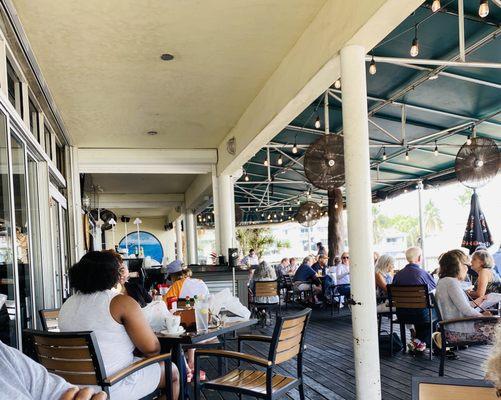 Outside deck with giant awning