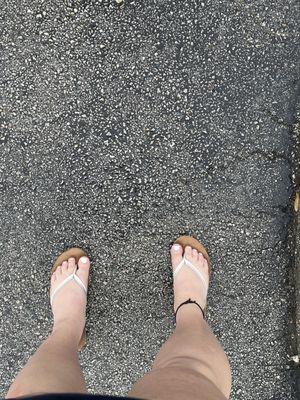 White gel pedicure