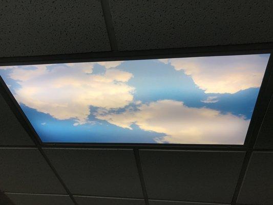 Office Ceiling of Sky Panel View