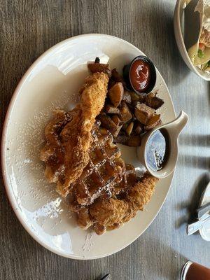 Chicken and waffles