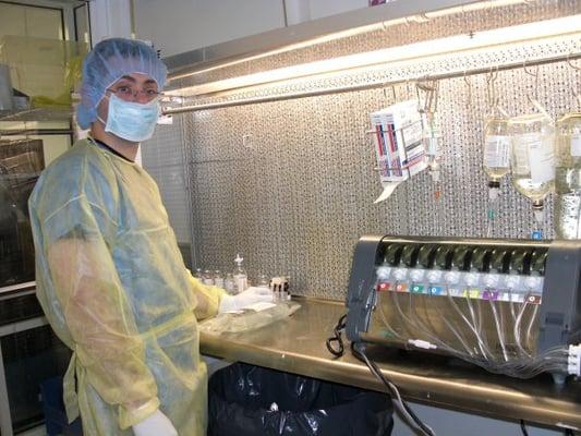 The Kings compounding lab where we mix custom medications for those with allergies or specific needs.