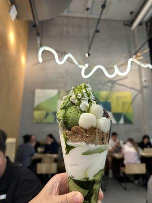 Mochi matcha parfait