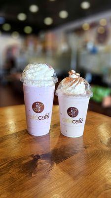 Frescas con leche frappe and horchata frappe