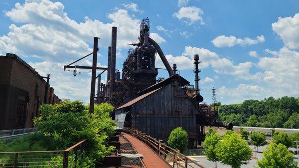 Blast furnaces.