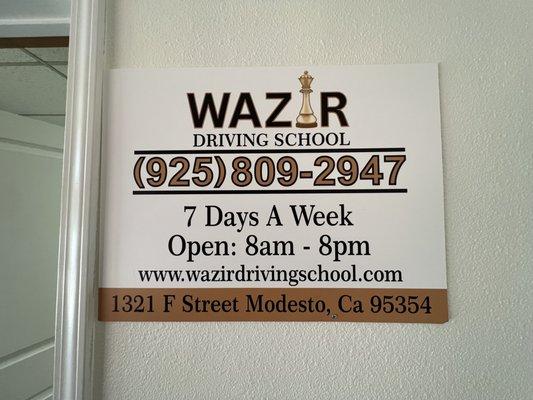 Wazir Driving School Now Serving All Bay Area