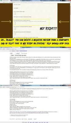 This company is trying to hire someone to REMOVE bad Yelp reviews.