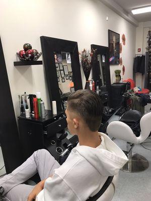 Hair cut and style