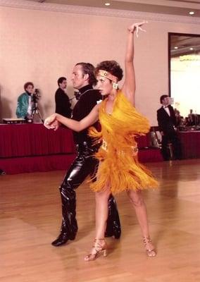 Lisa competing professionally at the Stardust Ball