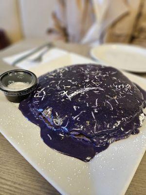 Ube coconut pancake