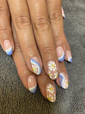 Gel nail + hand paint $120