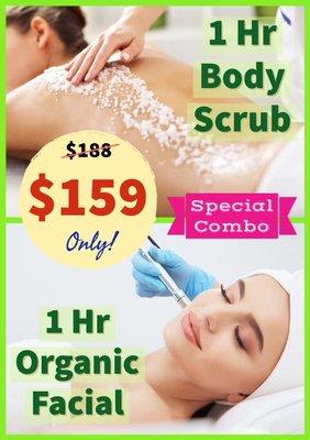 New!! Body Scrub and Facial Special!