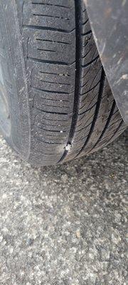 A tire that needed help asap.