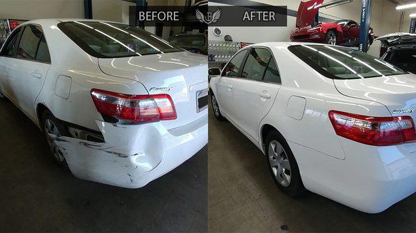 Before & After Toyota Camry collision repair