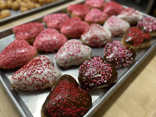 Lovely Heart Donut with Sprinkles