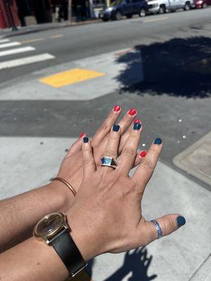 Me and my friend with fresh manicure from height street nails.