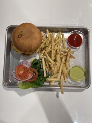 B&B Cheeseburger with Herb Fries