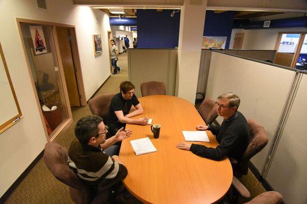 Shared Conference Table at Geek Offices