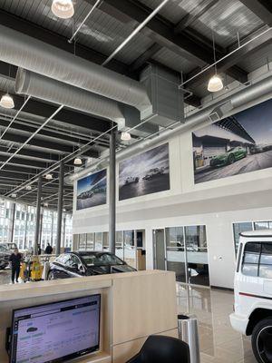 Inside showroom