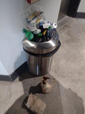 This is the trash can in the lobby.