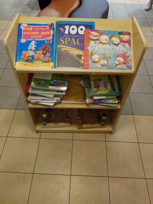 reading rack in waiting area