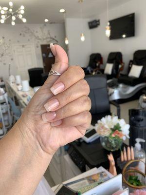 Natural looking French tips