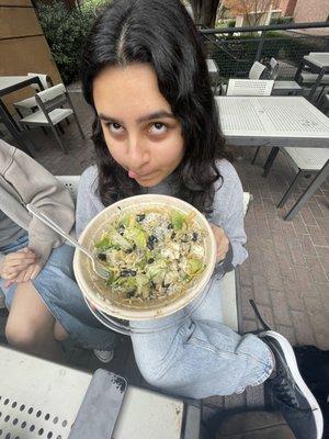 Gorgeous girl, gorgeous salad!