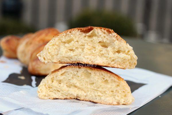 Inside of Mini Pearl Sugar Cramik Brioche ($3.90) - brioche is just ok but the sugar crown on the bottom is nice