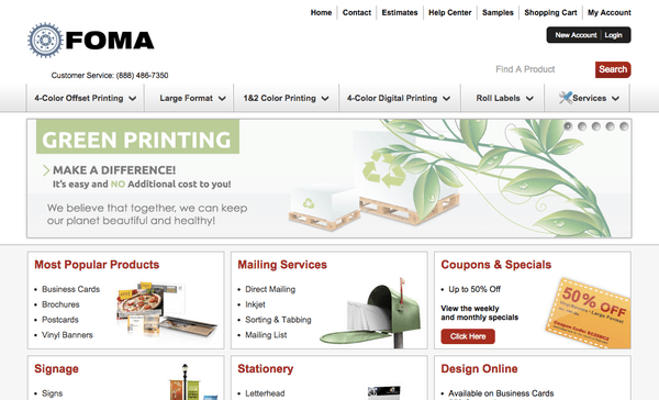 Visit our state-of-the-art online print shop. Easy ordering, fast, friendly service, nationwide low prices... www.FomaPrinting.com