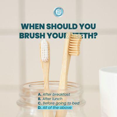 Did you know that brushing at the right times makes all the difference?