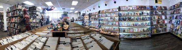 Their VAST selection of comics, the ones on the walls are the most exclusive ones and brand new releases!