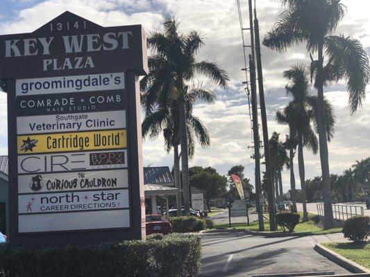 The Plaza located across the street from the Landings off McGregor and between Camelot And Cypress Lake Drive