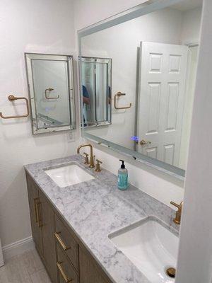 New bathroom sink and vanity