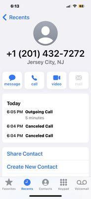 Phone call with the rude rep on 4/3/23 at 6:05 pm