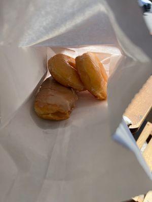 Glazed donuts and maple bar