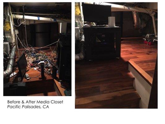 Before & After Media Closet                               Pacific Palisades, Ca