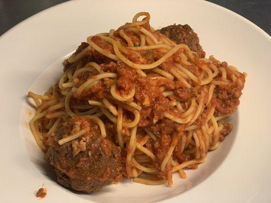 Spaghetti with meatballs