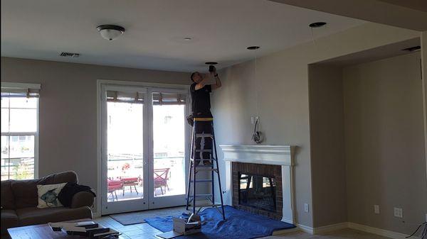 In-ceiling surround sound speakers installation