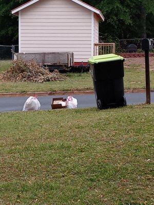 Will not pick up all your trash, despite you paying for it.