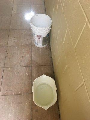 The buckets would stay out for weeks to months while a temporary band aid fix would patch it up (by then there would be a new leak).