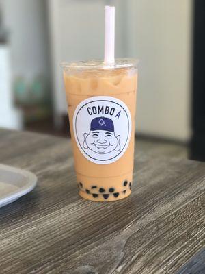 Thai tea with bobba