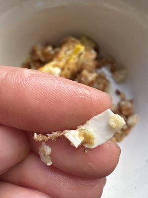 Eggshells in my breakfast burrito