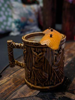 Seasonal drink: ho ho hot buttered rum $16