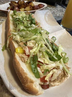 Fully loaded chicken cheesesteak