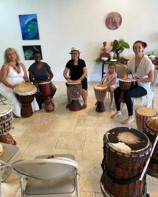 Djembe Drum class with Grecia - Feminafrika